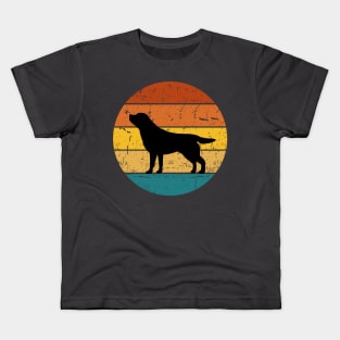 Retro Sunset Dog Kids T-Shirt